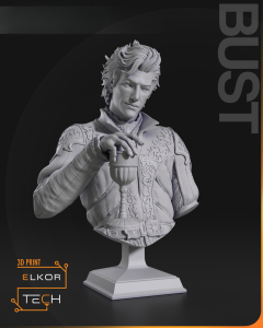 Popiersie Astariona z Baldur's Gate 3