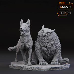 Scratch i Owlbear Baldurs Gate 3 - Figurka Kolekcjonerska