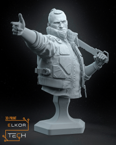 Jackie Welles z Cyberpunk 2077 - Popiersie Kolekcjonerskie