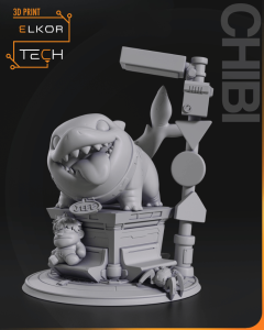 Jeff z Marvel Rivals - Figurka Kolekcjonerska w Stylu Chibi