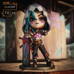 Jinx z Arcane - Figurka Kolekcjonerska w Stylu Chibi League of Legends