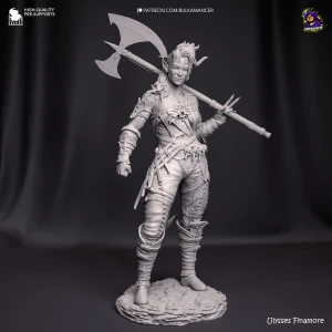 Figurka Karlach z Baldur's Gate 3 w pozycji stojącej